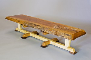 Cherry, Curly Maple, and Walnut Low Table