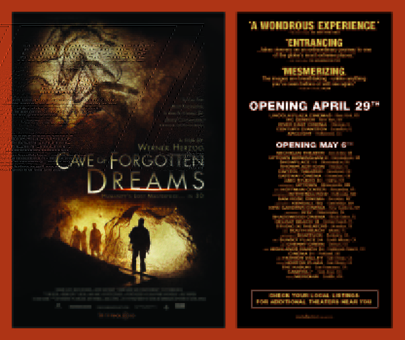Cave of Forgotten Dreams – Opens tomorrow in Philadelphia