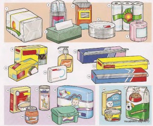 disposible paper and plastic household products like napkins, paper towels and pet food