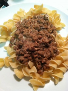 Complete recipe of vegetarian version of beef stroganoff