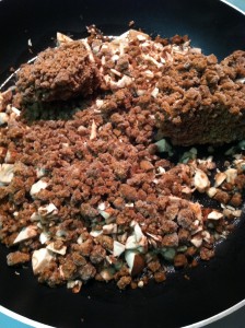 boca meatless ground crumbles & mushroom for the vegetarian beef stroganoff recipe
