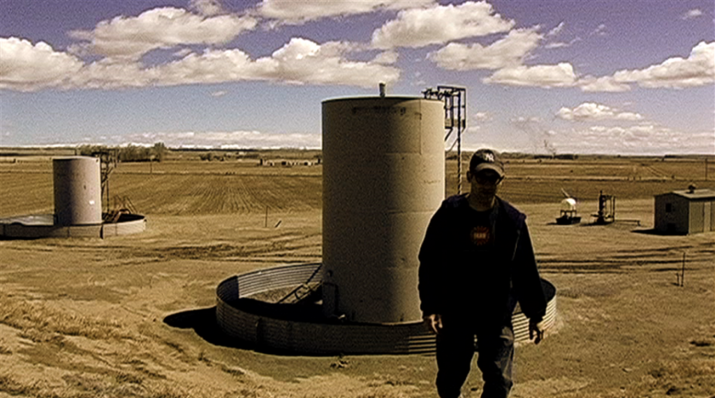 Josh wolf of gasland with a fracking well