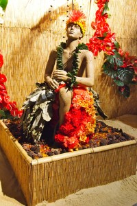Hula man at Philadelphia 2012 International Flower Show