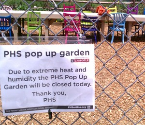 It's too hot outside for the PHS Pop Up Garden