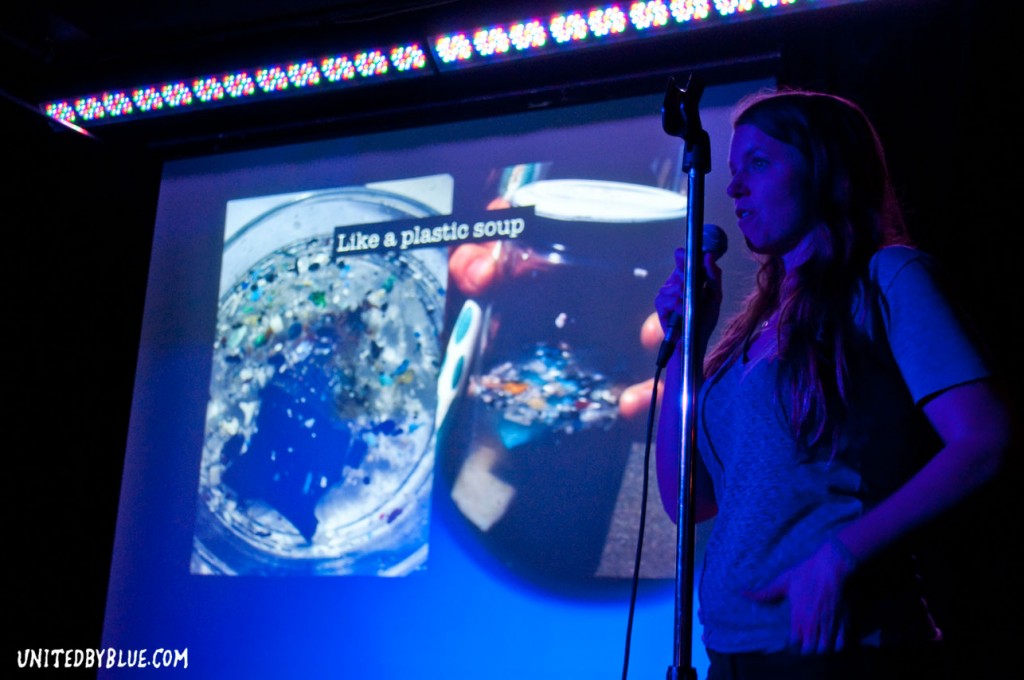 the plastic pollution in the ocean is like a plastic "soup" says 5 Gyres Bike Tour
