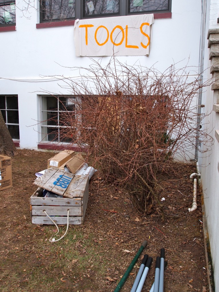 United By Blue cleanup tool shed