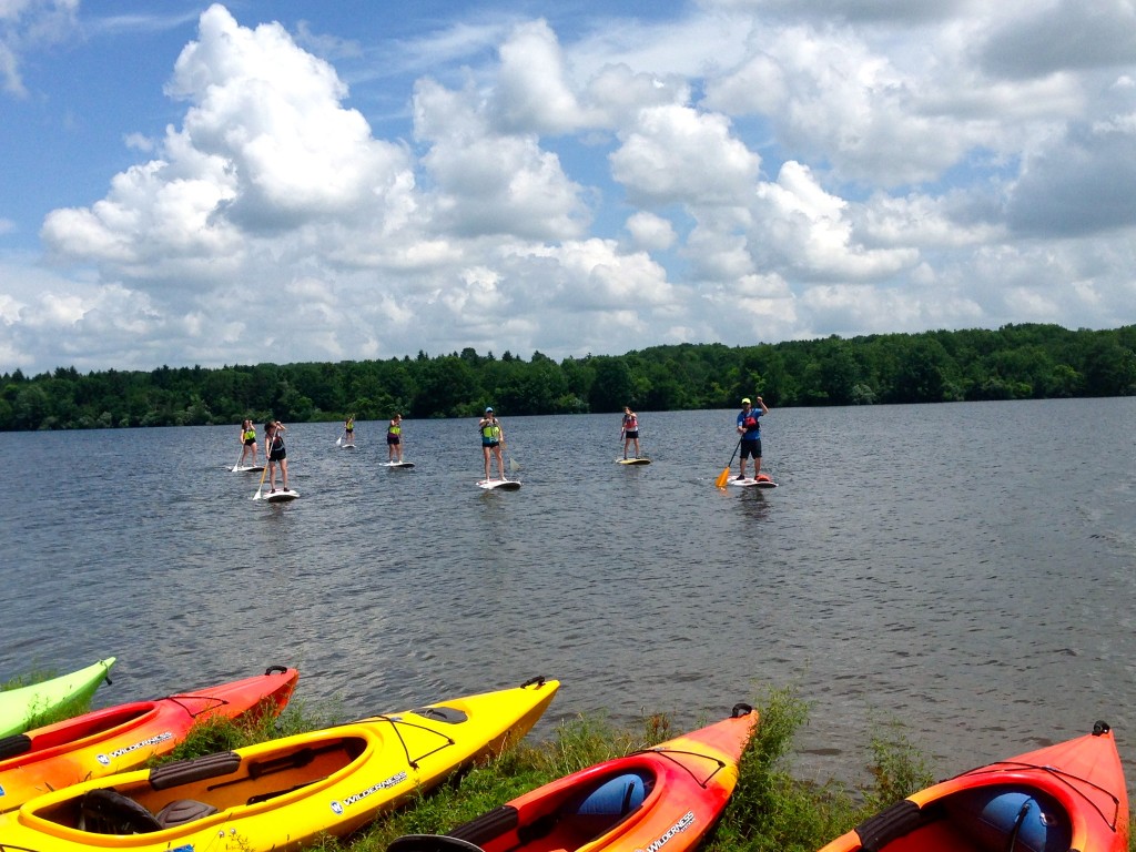 stand up paddle boarding with LL bean Outdoor discovery schools