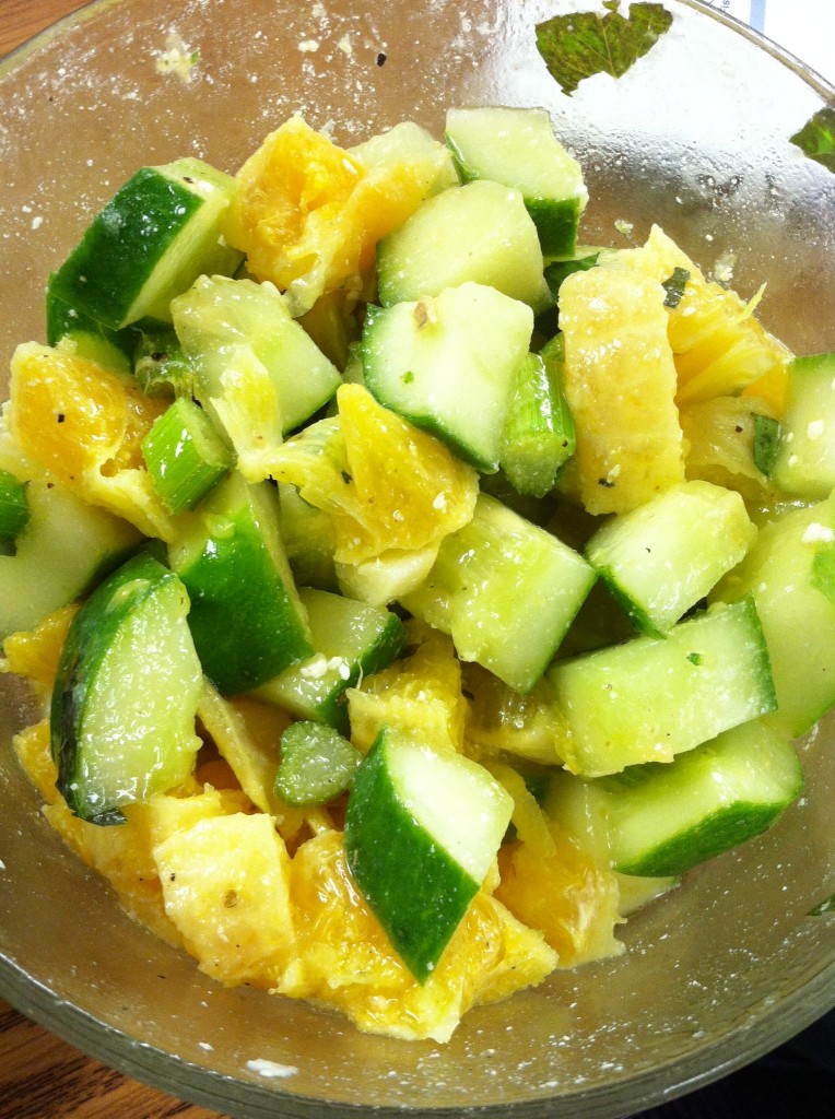 csa cucumber fennel & mint salad
