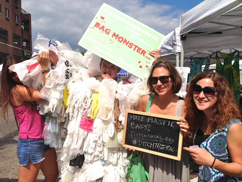 Greenfest Philly 2013 plastic bag monster