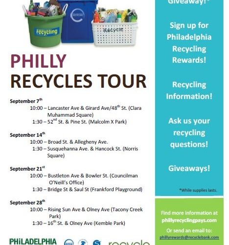 Philly Recycles Tour Kicks Off 9/7