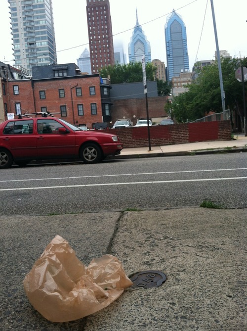 plastic bag litter in philadelphia