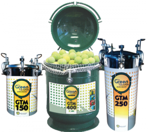 Photo: reBounces.com – Green Tennis Machine (in sizes 150, 250, and 400 balls)