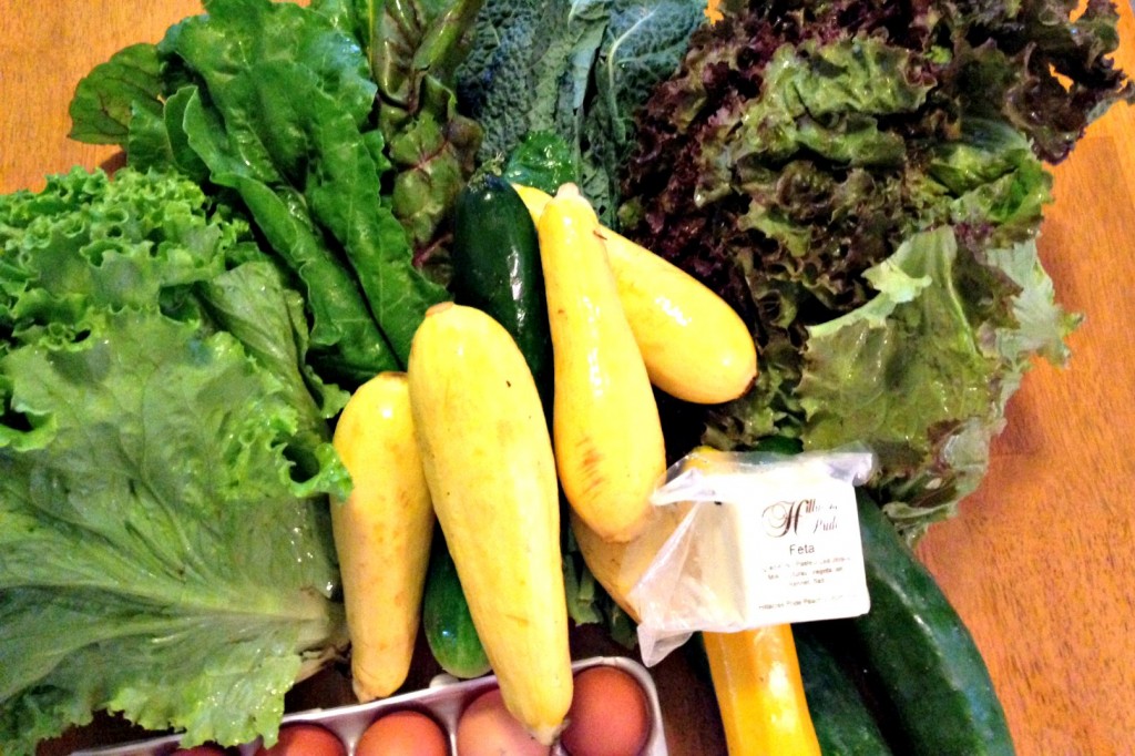 Summer CSA share - July produce Philly PA