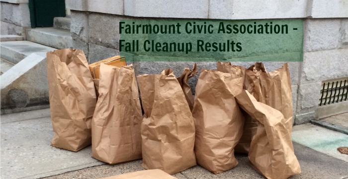Fairmount Civic Association Fall Cleanup Results