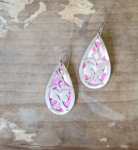 These Bali Teardrop Earrings from Mushmina are made in collaboration with artisans in Bali, Indonesia. Every piece is custom designed and hand-cut.