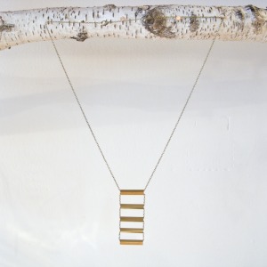 SQUARE TUBE LADDER NECKLACE from Moon + Arrow