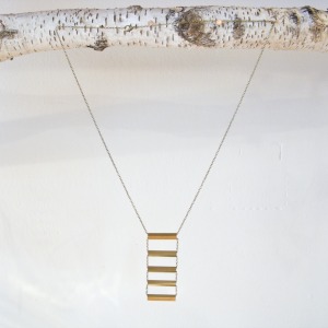 SQUARE TUBE LADDER NECKLACE from Moon + Arrow