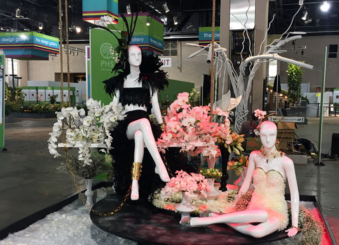 Philadelphia Flower Show fancy mannequins 