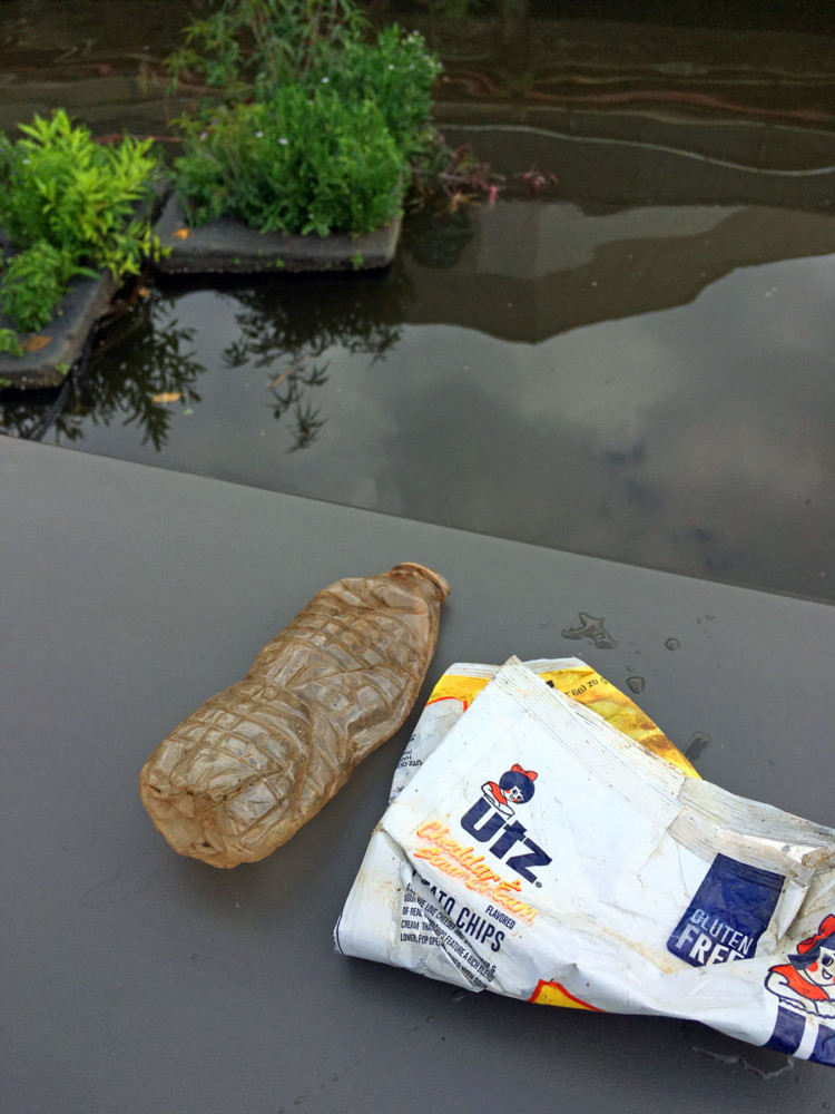 Trash in water