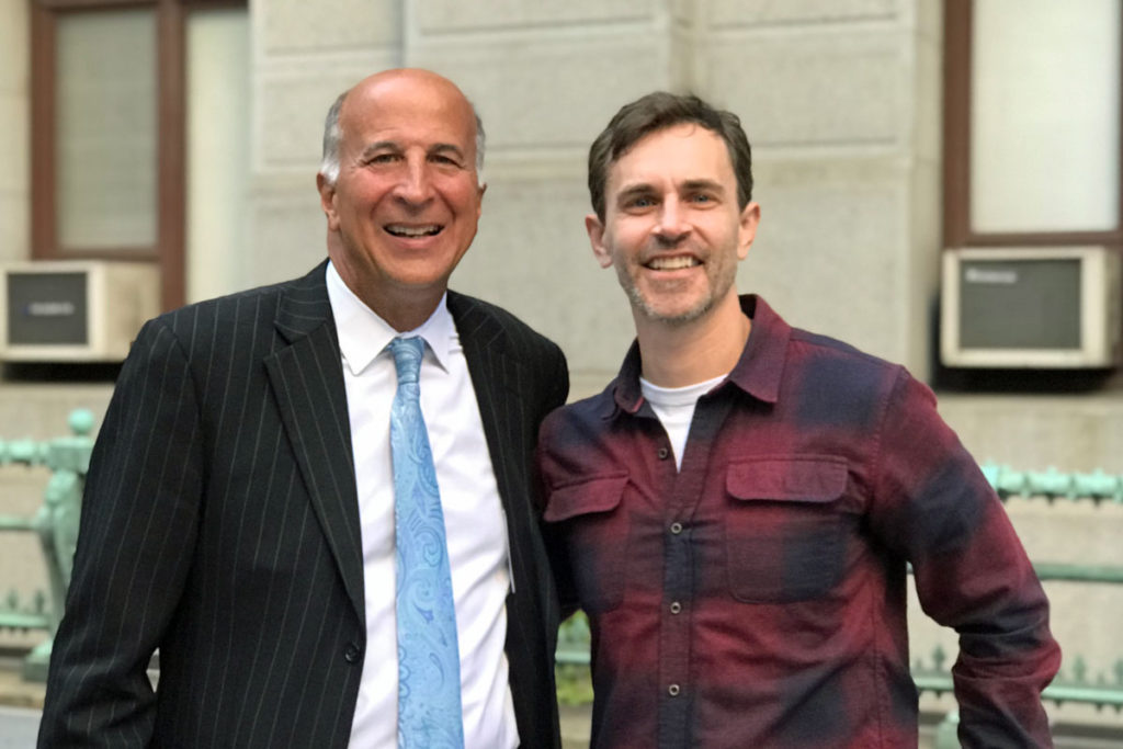 Councilman Mark Squilla & Logan Welde Clean Air Council plastic bags