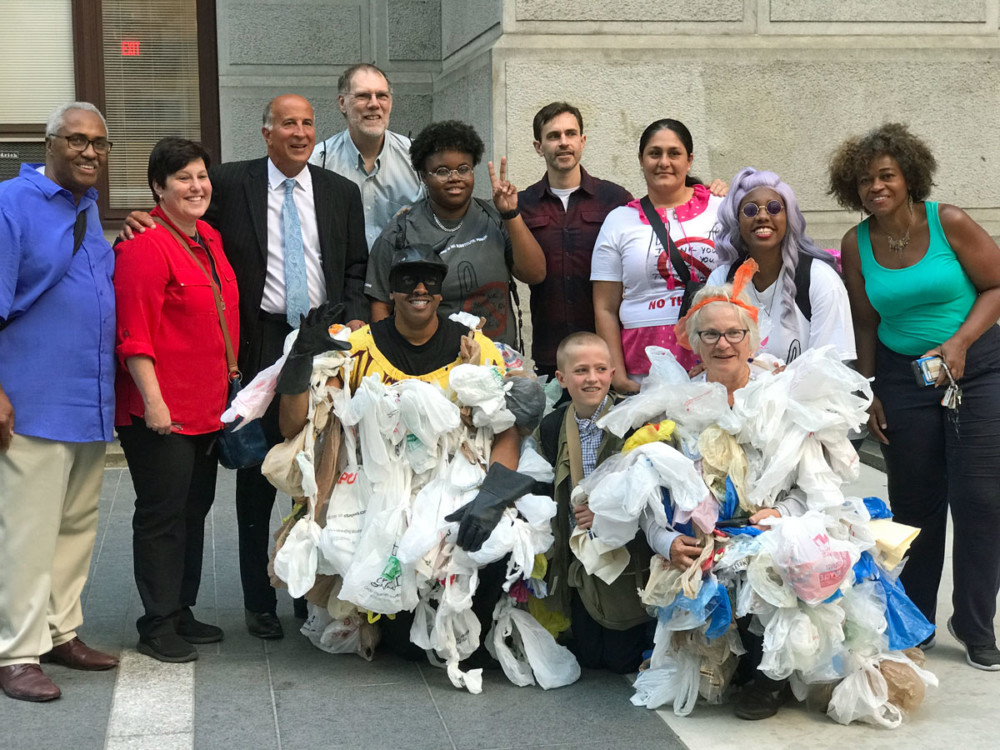 plastic bag rally city hall philadelphia 2019