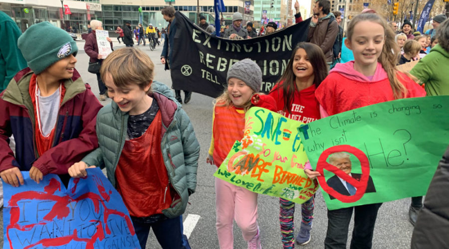 Fourth-grade children wrote a press release about Climate Strike