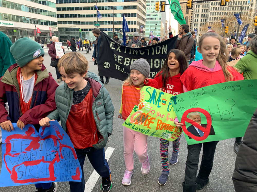 Fourth-grade children wrote a press release about Climate Strike