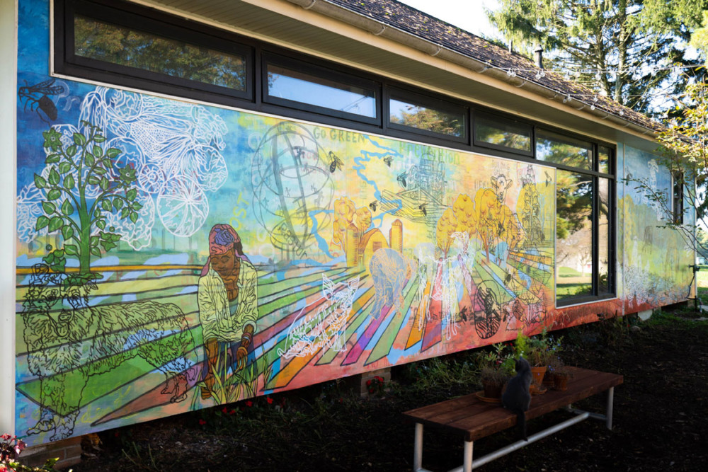 Rodale Institute Installed a Water Mural by Philly Artists