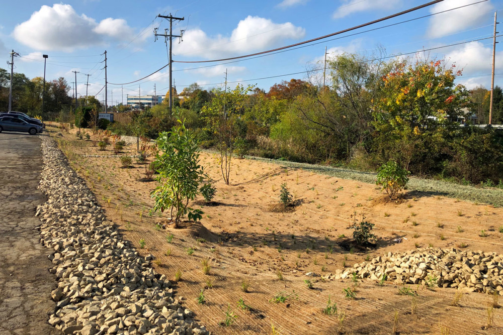 New rain garden in Lionville to clean stormwater for Pickering Creek & Delaware Watershed