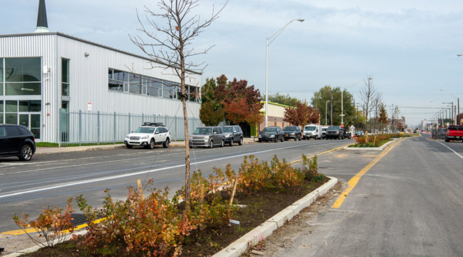 New American Street Bike Lane Comes With Green Stormwater Infrastructure