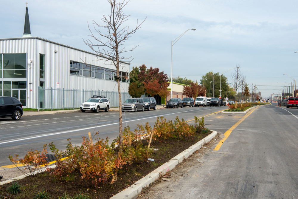 New American Street Bike Lane Comes With Green Stormwater Infrastructure