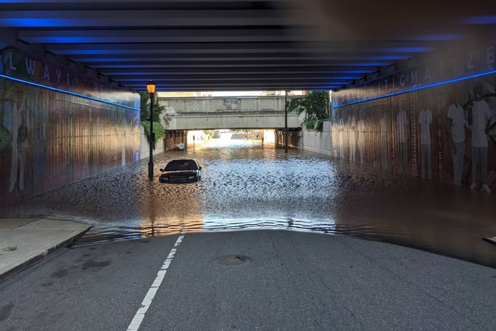 I-676 after hurricane ida 2021