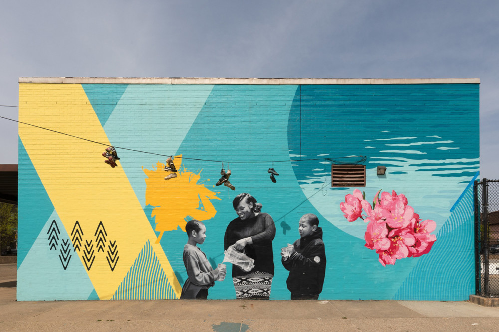 Mural Arts & Phila Water debut new mural in North Philly to encourage drinking tap water