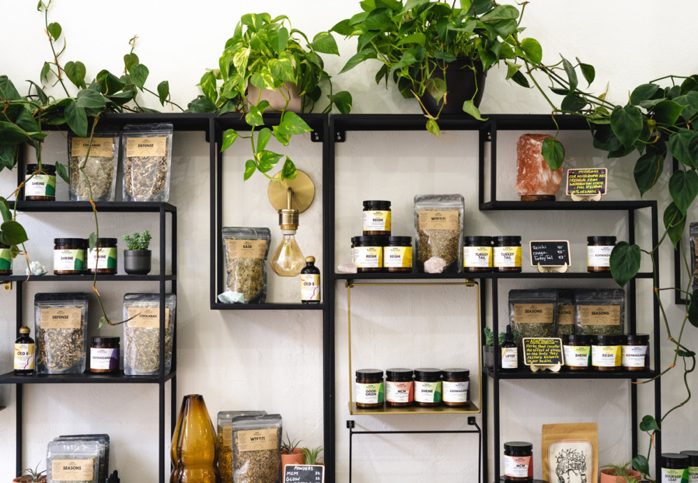 Dope Botanicals shelves